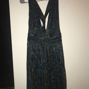 Flirty and Metallic Dress, NEVER WORN!